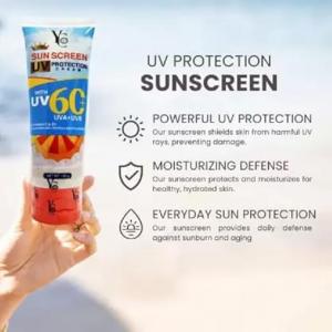 YC Sunscreen UV Protection SPF 60+ UVA + UVB – 100g, Thailand Imported