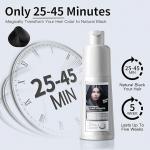 3-in-1 Hair and Beard Color for Men and Women – Herbal Instant Coloring Shampoo for Permanent Gray Coverage