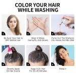 3-in-1 Hair and Beard Color for Men and Women – Herbal Instant Coloring Shampoo for Permanent Gray Coverage