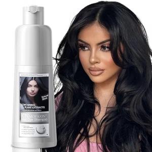 3-in-1 Hair and Beard Color for Men and Women – Herbal Instant Coloring Shampoo for Permanent Gray Coverage