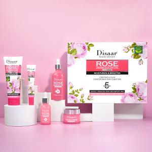 Disaar 5-Piece Rose & Ceramide Skin Care Set – Smooth, Hydrated, Glass-Like Skin