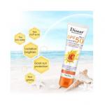 كريم واقي شمسي عضوي بفيتامين C من Disaar – SPF 50 – 50 جم حماية فورية، تفتيح طبيعي، تركيبة خفيفة خالية من الزيوت