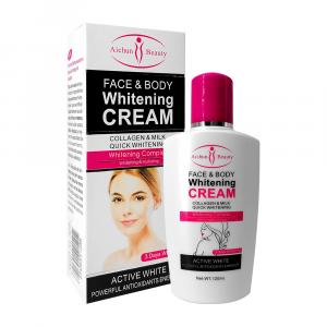 Crema facial corporal aclarante con extracto de leche y colágeno 120ml / aichun beauty